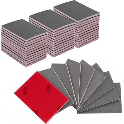 Carehabi Schleifschwämme Set 36 Stücke 180-4000 Körnung, Schleifvlies & Schleifpapier Ersatz, Flexibler Schleifschwamm Schleifblock Nass & Trocken für Holz, Metall, Auto, Lack & Spachtelmasse Carehabi Schleifschwämme Set 36 Stücke 180-4000 Körnung, Schleifvlies & Schleifpapier Ersatz, Flexibler Schleifschwamm Schleifblock Nass & Trocken für Holz, Metall, Auto, Lack & Spachtelmasse