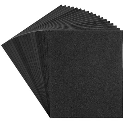 Carehabi Schleifpapier Set, Schmirgelpapier 60 80 120 150 180 240 320 400 600 Nass und Trocken Sandpaper für Auto, Holzmöbel, Metall, Stein, Lack, Glas, 23 x 28 cm (18 Stück) Carehabi Schleifpapier Set, Schmirgelpapier 60 80 120 150 180 240 320 400 600 Nass und Trocken Sandpaper für Auto, Holzmöbel, Metall, Stein, Lack, Glas, 23 x 28 cm (18 Stück)