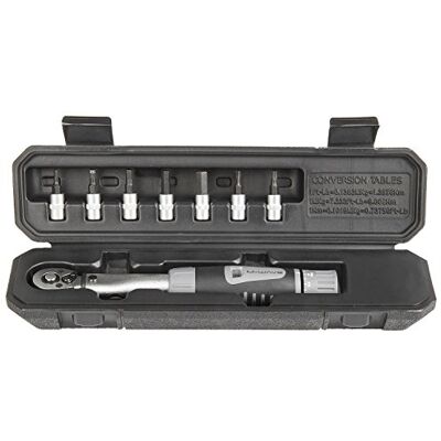 M-Wave Drehmomentschlüssel TW-4/24<, 4-24 Nm, mit Bitaufsätzen: 3,4,5,6,8 mm Innensechskant und Vielzahnschlüssel T25m & T10 M-Wave Drehmomentschlüssel TW-4/24<, 4-24 Nm, mit Bitaufsätzen: 3,4,5,6,8 mm Innensechskant und Vielzahnschlüssel T25m & T10