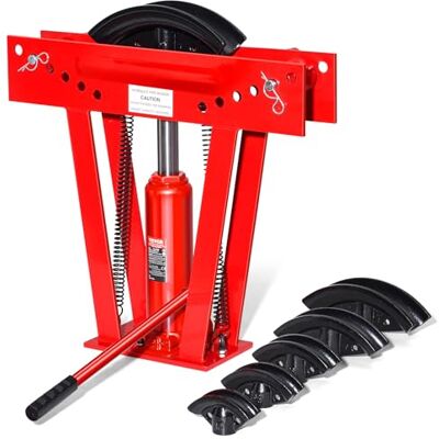 VEVOR Rohrbiegemaschine hydraulisch, 12 Tonnen Rohrbieger mit 6 Matrizen (1/2, 3/4, 1, 1-1/4, 1-1/2, 2 Zoll), 90-180° Rohrbiegegerät mit verstellbaren Rollen zum Biegen verschiedener Metallarten VEVOR Rohrbiegemaschine hydraulisch, 12 Tonnen Rohrbieger mit 6 Matrizen (1/2, 3/4, 1, 1-1/4, 1-1/2, 2 Zoll), 90-180° Rohrbiegegerät mit verstellbaren Rollen zum Biegen verschiedener Metallarten