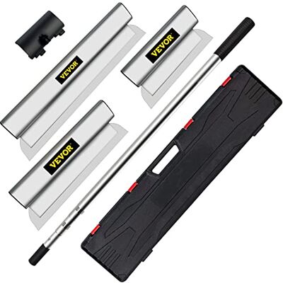 VEVOR Dekorspachtel Set 25 cm / 60 cm/ 80 cm Breitspachtel, 0,89-2 m Klingenlänge Trockenbau Flächenspachtel, 0,5 mm Klingenstärke Fassadenspachtel aus Edelstahl, ergonomischer Griff Gipserspachtel VEVOR Dekorspachtel Set 25 cm / 60 cm/ 80 cm Breitspachtel, 0,89-2 m Klingenlänge Trockenbau Flächenspachtel, 0,5 mm Klingenstärke Fassadenspachtel aus Edelstahl, ergonomischer Griff Gipserspachtel