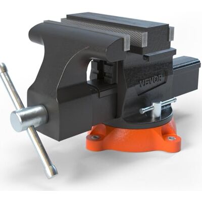VEVOR Schraubstock, 167 mm Backenbreite, 360° Drehbar Sphäroguss Werkbankschraubstock 7,2x7,7cm Amboss Schraubstock Parallelschraubstock Zwei-Wege-Backen zum Schärfen Schleifen Schneiden VEVOR Schraubstock, 167 mm Backenbreite, 360° Drehbar Sphäroguss Werkbankschraubstock 7,2x7,7cm Amboss Schraubstock Parallelschraubstock Zwei-Wege-Backen zum Schärfen Schleifen Schneiden