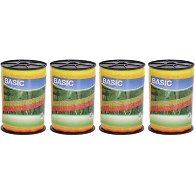 Kerbl 441524 BASIC Weidezaunband, Gelb/Orange, 4 Leiter, 200m Länge, 20mm Breite Kerbl 441524 BASIC Weidezaunband, Gelb/Orange, 4 Leiter, 200m Länge, 20mm Breite