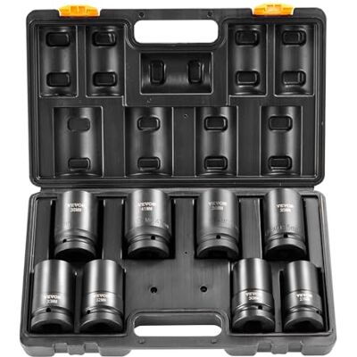 VEVOR Steckschlüsselsatz Schlagsteckschlüsselsatz 1 Zoll, 8-teiliger tiefer Steckschlüsselsatz metrisch 27–41 mm, 6-Punkt-Cr-Mo-Legierungsstahl für Autoreparaturen, inkl. Werkzeugkoffer VEVOR Steckschlüsselsatz Schlagsteckschlüsselsatz 1 Zoll, 8-teiliger tiefer Steckschlüsselsatz metrisch 27–41 mm, 6-Punkt-Cr-Mo-Legierungsstahl für Autoreparaturen, inkl. Werkzeugkoffer