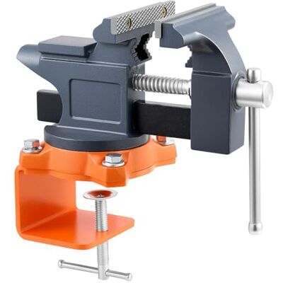 VEVOR Schraubstock, 114,3mm, Tischschraubstock mit 270°-Schwenkbasis, Werkbankschraubstock Gusseisenkonstruktion, für Holzbearbeitungs-, Metallbohr-, Gravier-, Schleif-, Schweiß- & Schneidearbeiten VEVOR Schraubstock, 114,3mm, Tischschraubstock mit 270°-Schwenkbasis, Werkbankschraubstock Gusseisenkonstruktion, für Holzbearbeitungs-, Metallbohr-, Gravier-, Schleif-, Schweiß- & Schneidearbeiten