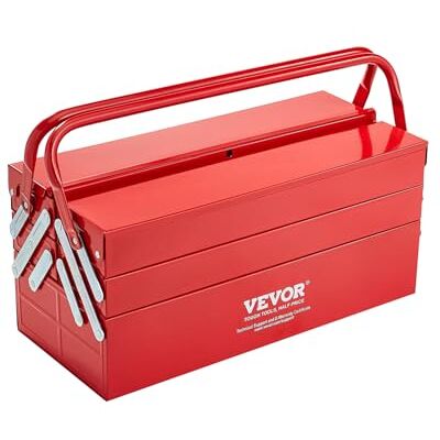 VEVOR Werkzeugkasten 457,2x200x215mm, 3-stöckig, 5-Fach, Werkzeugkiste mit Griff und Schlossloch, pulverbeschichteter Stahl, Werkzeugkoffer für Haushalt, Fabrik, Lager, Reparaturwerkstatt, rot VEVOR Werkzeugkasten 457,2x200x215mm, 3-stöckig, 5-Fach, Werkzeugkiste mit Griff und Schlossloch, pulverbeschichteter Stahl, Werkzeugkoffer für Haushalt, Fabrik, Lager, Reparaturwerkstatt, rot