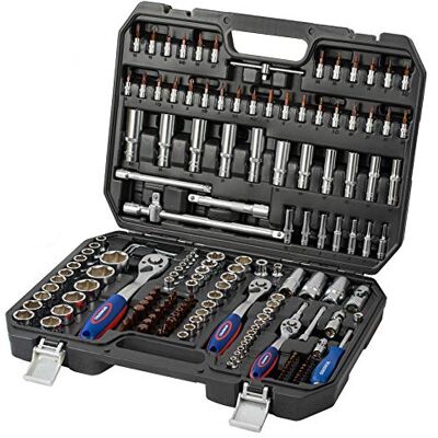 WORKPRO Steckschlüsselsatz 172tlg. mit Bitsatz und Steckschlüssel (metrisch) aus Cr-V, Umschaltknarre 1/4" 3/8" 1/2" Profi Handwerkzeug inkl. Koffer WORKPRO Steckschlüsselsatz 172tlg. mit Bitsatz und Steckschlüssel (metrisch) aus Cr-V, Umschaltknarre 1/4" 3/8" 1/2" Profi Handwerkzeug inkl. Koffer