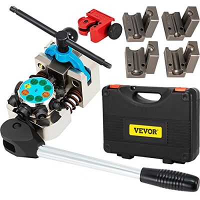 VEVOR Bremsleitungs-Bördelgerät, 45-Grad-Einzel-, Doppel- und Blasenbördel für Rohrgrößen von 3/16", 1/4", 5/16" und 3/8", geeignet für weiches Metall oder Kupferleitungen VEVOR Bremsleitungs-Bördelgerät, 45-Grad-Einzel-, Doppel- und Blasenbördel für Rohrgrößen von 3/16", 1/4", 5/16" und 3/8", geeignet für weiches Metall oder Kupferleitungen
