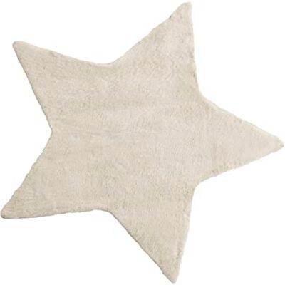 Baroni Home Langflorteppich, Weicher Kinderteppich, Kinderzimmerteppich, Weicher ökologischer Fellteppich, Weißer Stern, 90x90 cm Baroni Home Langflorteppich, Weicher Kinderteppich, Kinderzimmerteppich, Weicher ökologischer Fellteppich, Weißer Stern, 90x90 cm