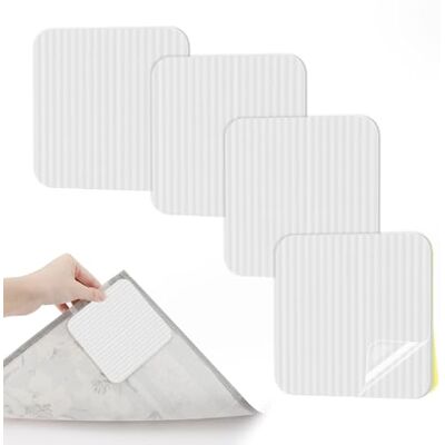 GlasFlength Teppich Antirutschunterlage, 4 Stück Antirutschmatte für Teppich Vacuum Tech Anti Rutsch Teppichunterlage Antirutsch Teppichstopper Anti-Curling Teppichgreifer Antirutschmatte Pads (Weiß) GlasFlength Teppich Antirutschunterlage, 4 Stück Antirutschmatte für Teppich Vacuum Tech Anti Rutsch Teppichunterlage Antirutsch Teppichstopper Anti-Curling Teppichgreifer Antirutschmatte Pads (Weiß)