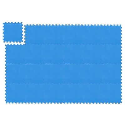 Relaxdays Bodenschutzmatte, 24 Puzzlematten für Sport & Fitnessgeräte, blau Relaxdays Bodenschutzmatte, 24 Puzzlematten für Sport & Fitnessgeräte, blau