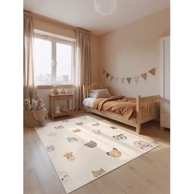 Hanse Home Adventures Kinderteppich Tiny Zoo Kinderzimmerteppich Zootiere, Tier Motiv, Dschungle Bunt, Spielteppich, Junge, Mädchen, Teppich Kinderzimmer, Wohnzimmer Creme Multifarben, 120x170 cm Hanse Home Adventures Kinderteppich Tiny Zoo Kinderzimmerteppich Zootiere, Tier Motiv, Dschungle Bunt, Spielteppich, Junge, Mädchen, Teppich Kinderzimmer, Wohnzimmer Creme Multifarben, 120x170 cm