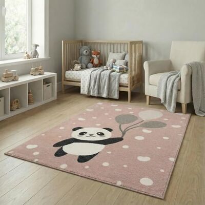 Jimri Teppich Kinderzimmer Teppiche für Kinderzimmer, Kinderteppich, Kinderteppich Mädchen, Bär, Panda, (Hellrosa, Größe: 80x150 cm) Jimri Teppich Kinderzimmer Teppiche für Kinderzimmer, Kinderteppich, Kinderteppich Mädchen, Bär, Panda, (Hellrosa, Größe: 80x150 cm)