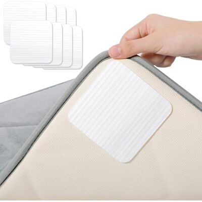 Cozary Antirutschmatte für Teppich 10 x 10cm, Waschbarer Antirutschunterlage, Anti Rutsch Teppichunterlage zuschnittbar, Universal Teppichunterlage rutschfest, Rutschmatte 4 Stück Cozary Antirutschmatte für Teppich 10 x 10cm, Waschbarer Antirutschunterlage, Anti Rutsch Teppichunterlage zuschnittbar, Universal Teppichunterlage rutschfest, Rutschmatte 4 Stück