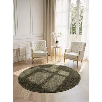 ELLE Decoration Brilliance Kurzflor Teppich Prisma, Wohnzimmerteppich mit Raster Design, Kachel, Quadrat Muster, Glänzender, Moderner Teppich für Wohnzimmer, Schlafzimmer Grün, Ø 160 cm ELLE Decoration Brilliance Kurzflor Teppich Prisma, Wohnzimmerteppich mit Raster Design, Kachel, Quadrat Muster, Glänzender, Moderner Teppich für Wohnzimmer, Schlafzimmer Grün, Ø 160 cm
