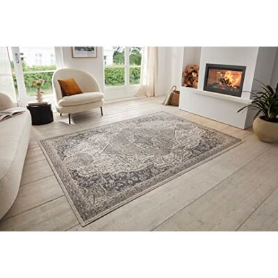 Hanse Home Orken Teppich Orientalisch –Kurzflor Vintage Wohnzimmerteppich Weicher Orient-Teppich ÖKO-TEX Läufer für Schlafzimmer, Esszimmer, Wohnzimmer, Flur, Küche – Creme Grau, 160x235cm Hanse Home Orken Teppich Orientalisch –Kurzflor Vintage Wohnzimmerteppich Weicher Orient-Teppich ÖKO-TEX Läufer für Schlafzimmer, Esszimmer, Wohnzimmer, Flur, Küche – Creme Grau, 160x235cm