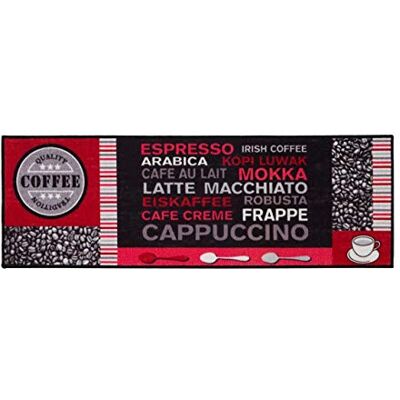 andiamo Küchenläufer Cafe Creme Läufer Kaffee Coffee, Farbe:Grau-Rot, Größe:50 x 150 cm andiamo Küchenläufer Cafe Creme Läufer Kaffee Coffee, Farbe:Grau-Rot, Größe:50 x 150 cm