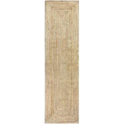 HAMID Jute Teppich, Alhambra Teppich Handgewebt 100% Naturfaser de Jute, Wohnzimmer, Schlafzimmer, Flurteppich, Farbe Natur (80x300cm) HAMID Jute Teppich, Alhambra Teppich Handgewebt 100% Naturfaser de Jute, Wohnzimmer, Schlafzimmer, Flurteppich, Farbe Natur (80x300cm)