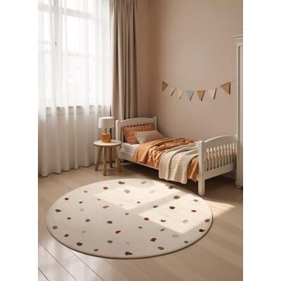 Hanse Home Adventures Kinderteppich Konfetti Punkte Spielteppich Rund, Modernes Design, Spielmatte, Krabbelteppich Junge Mädchen für Kinderzimmer, Jugendzimmer Creme Multifarben, Ø 160cm Hanse Home Adventures Kinderteppich Konfetti Punkte Spielteppich Rund, Modernes Design, Spielmatte, Krabbelteppich Junge Mädchen für Kinderzimmer, Jugendzimmer Creme Multifarben, Ø 160cm