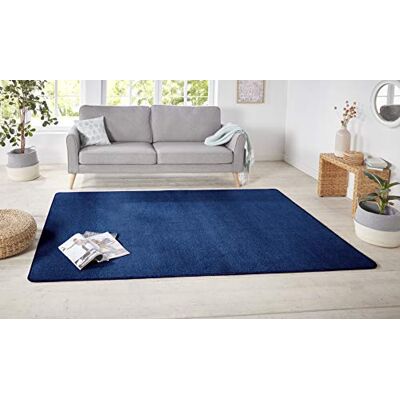 Hanse Home Nasty Teppich – Wohnzimmerteppich Flauschiger Kurzflor Einfarbig Unifarben für Esszimmer, Wohnzimmer, Kinderzimmer, Flur, Schlafzimmer, Küche – Uni Dunkelblau, 200x200cm Hanse Home Nasty Teppich – Wohnzimmerteppich Flauschiger Kurzflor Einfarbig Unifarben für Esszimmer, Wohnzimmer, Kinderzimmer, Flur, Schlafzimmer, Küche – Uni Dunkelblau, 200x200cm