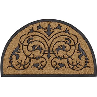 Relaxdays Fußmatte Kokos halbrund 100 x 60 cm Kokosmatte mit rutschfester Gummi Unterlage Fußabtreter aus Kokosfaser als Schmutzfangmatte und Sauberlaufmatte Fußabstreifer für Außen und Innen, braun Relaxdays Fußmatte Kokos halbrund 100 x 60 cm Kokosmatte mit rutschfester Gummi Unterlage Fußabtreter aus Kokosfaser als Schmutzfangmatte und Sauberlaufmatte Fußabstreifer für Außen und Innen, braun