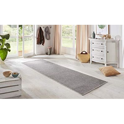BT Carpet Nature Läufer In- und Outdoor – Schlingen Küchenläufer Rutschfest Flachgewebe Kurzflor Woll-Optik Fineloop Küchenteppich für Flur, Küche, Garten, Terrasse, Badezimmer – Silber Grau, 80x350cm BT Carpet Nature Läufer In- und Outdoor – Schlingen Küchenläufer Rutschfest Flachgewebe Kurzflor Woll-Optik Fineloop Küchenteppich für Flur, Küche, Garten, Terrasse, Badezimmer – Silber Grau, 80x350cm