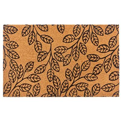 Hanse Home Kokos Fußmatte für Innen 45x75cm – Fussmatte Kokosmatte Schmutzfangmatte Flower Blätter Design, rutschfest für Eingangsbereich & überdachten Außenbereich – Natur Hanse Home Kokos Fußmatte für Innen 45x75cm – Fussmatte Kokosmatte Schmutzfangmatte Flower Blätter Design, rutschfest für Eingangsbereich & überdachten Außenbereich – Natur