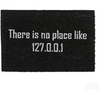 Relaxdays Fußmatte Kokos "There is no place like 127.0.0.1", Nerd Türmatte außen & innen, Kokosmatte 60x40 cm, schwarz Relaxdays Fußmatte Kokos "There is no place like 127.0.0.1", Nerd Türmatte außen & innen, Kokosmatte 60x40 cm, schwarz