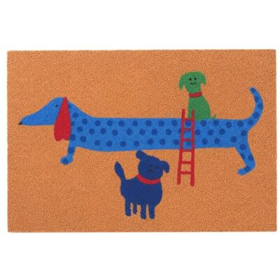 Relaxdays Fußmatte Kokos 60x40 cm, Türvorleger Dackel, Mehrfarbig rutschfest, wetterfest, Fußabstreifer innen & außen Relaxdays Fußmatte Kokos 60x40 cm, Türvorleger Dackel, Mehrfarbig rutschfest, wetterfest, Fußabstreifer innen & außen