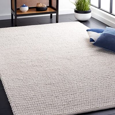 Safavieh Naturfaser Teppich für Wohnzimmer, Esszimmer, Schlafzimmer Natural Fiber Collection, Kurzer Flor, Elfenbein, 200 x 300 cm Safavieh Naturfaser Teppich für Wohnzimmer, Esszimmer, Schlafzimmer Natural Fiber Collection, Kurzer Flor, Elfenbein, 200 x 300 cm