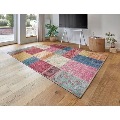 -LUXOR- living Teppich Wohnzimmer Prima im Vintage Design Wohnzimmerteppich Teppich Kurzflor Digitaldruck in zeitlosem Design Multi 200 x 290 cm -LUXOR- living Teppich Wohnzimmer Prima im Vintage Design Wohnzimmerteppich Teppich Kurzflor Digitaldruck in zeitlosem Design Multi 200 x 290 cm