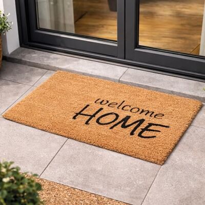 Carpido Fußmatte Kokos Welcome Home Türmatte 40 x 60 cm (Rechteckig) antibakterielle Eingangsmatte natürliches Material 100% Kokos für Innen & Außen Carpido Fußmatte Kokos Welcome Home Türmatte 40 x 60 cm (Rechteckig) antibakterielle Eingangsmatte natürliches Material 100% Kokos für Innen & Außen