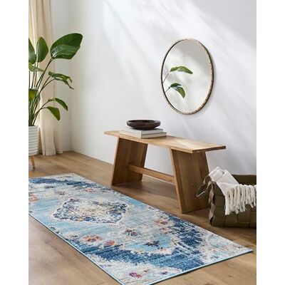 Livabliss Palma Vintage Boho 80x220 cm – Orientalisches Design mit buntem Muster in Blau, Fuchsie, Senfgelb & Orange, ideal für Wohnzimmer, Schlafzimmer & Esszimmer Livabliss Palma Vintage Boho 80x220 cm – Orientalisches Design mit buntem Muster in Blau, Fuchsie, Senfgelb & Orange, ideal für Wohnzimmer, Schlafzimmer & Esszimmer