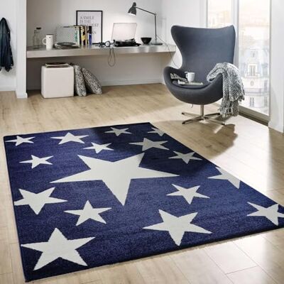 VIMODA - Hvězdný koberec - Blau - 160 x 230 cm - Rug VIMODA - Hvězdný koberec - Blau - 160 x 230 cm - Rug