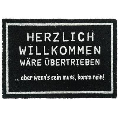 Relaxdays Fußmatte Kokos 60x40cm, Türvorleger Willkommen, rutschfest, wetterfest, Fußabstreifer innen & außen, schwarz Relaxdays Fußmatte Kokos 60x40cm, Türvorleger Willkommen, rutschfest, wetterfest, Fußabstreifer innen & außen, schwarz