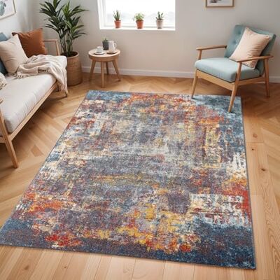 Livabliss Miami Wohnzimmer modern – Abstrakt Design in Marmor Optik für Wohnzimmer 200x275 cm, Esszimmer, Schlafzimmer Marmor e groß, weicher Kurzflor in Dunkelblau, Rost, Grau Livabliss Miami Wohnzimmer modern – Abstrakt Design in Marmor Optik für Wohnzimmer 200x275 cm, Esszimmer, Schlafzimmer Marmor e groß, weicher Kurzflor in Dunkelblau, Rost, Grau