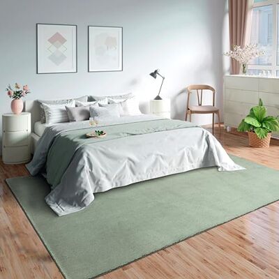 Mias Teppiche Mia's Teppiche Olivia Wohnzimmer/Schlafzimmer Teppich waschbar 60x110 cm, Grün Mias Teppiche Mia's Teppiche Olivia Wohnzimmer/Schlafzimmer Teppich waschbar 60x110 cm, Grün