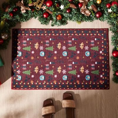 Sonive Fußmatte Außen Innen 50 x 80 cm, Fußabtreter Muster rutschfeste Schmutzfangmatte Türmatte waschbar Fußabtreter Eingangsteppich für Hund, Eingang, Haustür & Flur Sonive Fußmatte Außen Innen 50 x 80 cm, Fußabtreter Muster rutschfeste Schmutzfangmatte Türmatte waschbar Fußabtreter Eingangsteppich für Hund, Eingang, Haustür & Flur