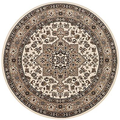 Nouristan Mirkan Orient Teppich Rund – Wohnzimmerteppich Orientalisch Kurzflor Vintage Orientalischer Teppich für Esszimmer, Wohnzimmer, Schlafzimmer – Beige, 160cm Nouristan Mirkan Orient Teppich Rund – Wohnzimmerteppich Orientalisch Kurzflor Vintage Orientalischer Teppich für Esszimmer, Wohnzimmer, Schlafzimmer – Beige, 160cm