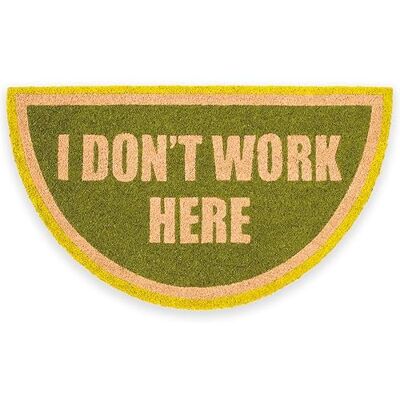 FISURA – Fußmatte “I Don’t Work” aus Kokosnuss mit Rutschfester PVC-Basis. Handbemalte Innenmatte in Grün. Türmatte mit lustigem Spruch. 70 cm x 40 cm. FISURA – Fußmatte “I Don’t Work” aus Kokosnuss mit Rutschfester PVC-Basis. Handbemalte Innenmatte in Grün. Türmatte mit lustigem Spruch. 70 cm x 40 cm.