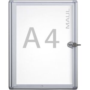 MAUL Schaukasten A4 extraslim Schaukasten Vitrine mit 1x DIN A4 Seiten Infotafel mit Aluminiumrahmen und Glastür Platzsparende flache Bauweise Abschließbar mit Schloss Aluminium MAUL Schaukasten A4 extraslim Schaukasten Vitrine mit 1x DIN A4 Seiten Infotafel mit Aluminiumrahmen und Glastür Platzsparende flache Bauweise Abschließbar mit Schloss Aluminium