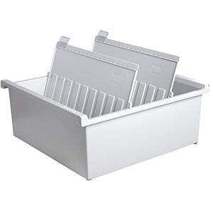 HAN Karteitrog DIN A4 quer, Karteibox, Lernbox, modernes Design, für 1.300 Karten, inklusive 2 Stützplatten mit Sichtreitern, lichtgrau, 954-0-11 HAN Karteitrog DIN A4 quer, Karteibox, Lernbox, modernes Design, für 1.300 Karten, inklusive 2 Stützplatten mit Sichtreitern, lichtgrau, 954-0-11