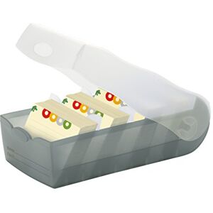 HAN Lernkarteibox Croco, einfach Vokabeln Lernen mit 5-Fächer-Lernsystem, DIN A8 Karteikasten für 500 Karten, inkl. 5 Stützplatten + 100 Lernkarten, Karteibox, Lernbox, 998-693, transluzent/grau HAN Lernkarteibox Croco, einfach Vokabeln Lernen mit 5-Fächer-Lernsystem, DIN A8 Karteikasten für 500 Karten, inkl. 5 Stützplatten + 100 Lernkarten, Karteibox, Lernbox, 998-693, transluzent/grau