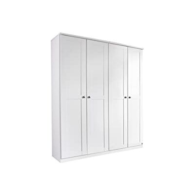 Rauch Möbel Rosenheim Schrank Kleiderschrank Drehtürenschrank mit Kranzblende Weiß 4-türig inkl. Zubehörpaket Basic 2 Einlegeböden, 2 Kleiderstangen, BxHxT 181x212x58 cm Rauch Möbel Rosenheim Schrank Kleiderschrank Drehtürenschrank mit Kranzblende Weiß 4-türig inkl. Zubehörpaket Basic 2 Einlegeböden, 2 Kleiderstangen, BxHxT 181x212x58 cm