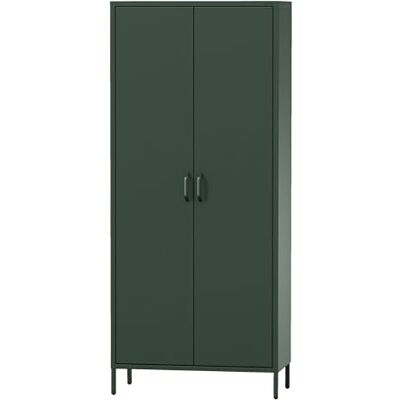 Jan Nowak Kleiderschrank 2 Türig, Metallschrank Glitzernd Flavio Ablagen, Kleiderstange, Magnetverschluss Geräumiger Garderobenschrank für Schlafzimmer 80 x 185 x 45 cm Flaschengrün Jan Nowak Kleiderschrank 2 Türig, Metallschrank Glitzernd Flavio Ablagen, Kleiderstange, Magnetverschluss Geräumiger Garderobenschrank für Schlafzimmer 80 x 185 x 45 cm Flaschengrün