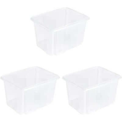 keeeper emil 3x Aufbewahrungsbox mit Dreh-/Stapelsystem, 44,5 x 34,5 x 27 cm, 30 l, Transparent keeeper emil 3x Aufbewahrungsbox mit Dreh-/Stapelsystem, 44,5 x 34,5 x 27 cm, 30 l, Transparent