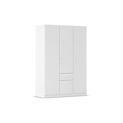Rauch Möbel Glasgow Drehtürenschrank, Kleiderschrank, Schrank, Garderobe 3-türig, 2 Schubladen, Farbe Weiß, Griffprofil Weiß, 136x197x54cm Rauch Möbel Glasgow Drehtürenschrank, Kleiderschrank, Schrank, Garderobe 3-türig, 2 Schubladen, Farbe Weiß, Griffprofil Weiß, 136x197x54cm