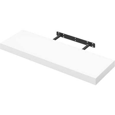 WOLTU Wandregal, CD-/DVD-Regal Bücherregal Schweberegal, Holzbrett 70x22,9x3,8 cm Weiß für Büro, Wohnzimmer, Schlafzimmer, Küche, Modell RG9369ws WOLTU Wandregal, CD-/DVD-Regal Bücherregal Schweberegal, Holzbrett 70x22,9x3,8 cm Weiß für Büro, Wohnzimmer, Schlafzimmer, Küche, Modell RG9369ws