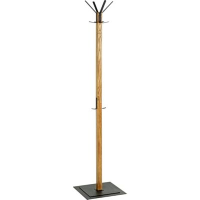 HAKU Garderobenständer, eiche, schwarz, Massivholz, Metall Standgarderobe Maße: B 40 x H 180 x T 40 cm, Style: Modern, Braun 54326 HAKU Garderobenständer, eiche, schwarz, Massivholz, Metall Standgarderobe Maße: B 40 x H 180 x T 40 cm, Style: Modern, Braun 54326
