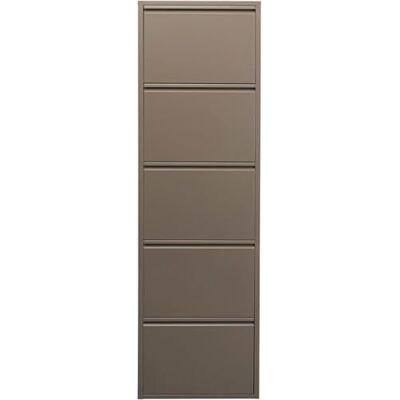 Kare Design Schuhschrank Caruso Taupe, Metall, mit 5 Klappen, Schuhablage für 10 Paar Schuhe, schmal, platzsparend, hoch, Schuhregal, Eingangsbereich, 170x50x15 cm (H/B/T) Kare Design Schuhschrank Caruso Taupe, Metall, mit 5 Klappen, Schuhablage für 10 Paar Schuhe, schmal, platzsparend, hoch, Schuhregal, Eingangsbereich, 170x50x15 cm (H/B/T)